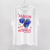T-shirt six-sided dice heavy weight large size short sleeves