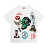Wholesale gallery dept washed distressed short-sleeved american trendy retro skull printing couple wear looset