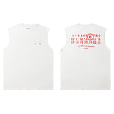 Real shot of pure cotton double yarn weight round neck sleeveless men's vest
