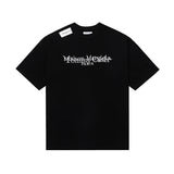 Pure cottonembroiderletterlogosimplejapanese style short-sleeved t