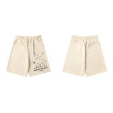 Summerpure cotton digital printing loose drawstring shorts