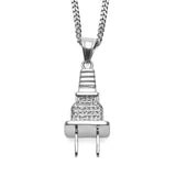 Jewelry Diamond Plug Pendant Necklace rapper
