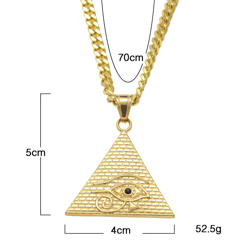 Jewelry 'The Eye of Horus' Pyramid Pendant Necklace Egypt Pieces The Eye of Horus