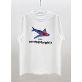Cross-era fighter digital print oversized casual t-shirt - crew neck, 100% cotton short sleeve