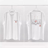 Maison margiela mm digital direct printing process loose shoulder sleeves oversized style short sleeves