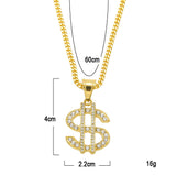 Jewelry Diamond  '$' Shspe Get Rich Necklace