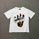 Wholesale foreign trade corteiz devil's island letter logo print short sleeve fog high street couple oversized t-shirt