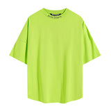Summer trendy short-sleeve tee with back logo print - couple's fashion