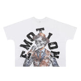 Wholesale american streetwear mixed emotion hotfix rhinestone print short sleeve t-shirt, hoodie, sweatpants, and jacket set