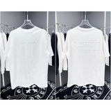 Summer appliqué high-density embroidered crew neck short sleeve t-shirt
