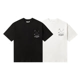 Chest pocket detail lightweight minimalist pure cotton short sleeve t-shirt