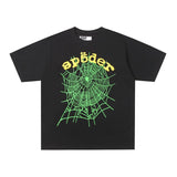 Spder hip hop singer youngthug foam letter couple short-sleeved t-shirt full of diamonds shorts