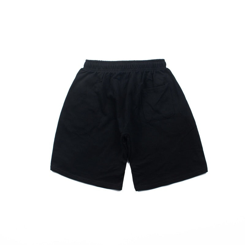 Hip-hop shorts american high street basketball sweatpants retro distressed drawstring casual terry cotton shorts half length pants