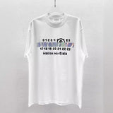 Maison margiela thick board digital laser sticker printing craft round neck short sleeve t-shirt