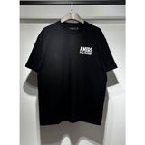 [gram] am flow paint graffiti letter starry sky classic logo print short sleeve couple t-shirt