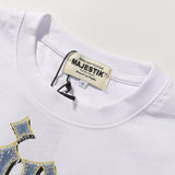MAJESTIK T Shirts Cowboy Graphic Crop Tee Hot Diamond