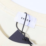 Rhude T Shirts Printed Cotton Loose Short Sleeves Men and Women