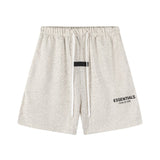 Hip-hop shorts american high street ess small label flocking letter shorts loosecasual sweatpants half length pants
