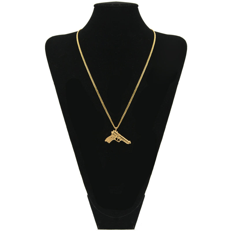 Jewelry 'Pistol ' Shaped Necklace Armament