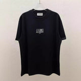 Minimalist digital print crew neck t-shirt - 100% cotton, lightweight short sleeve tee