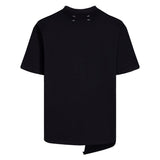 Irregular patchwork three-panel print cotton short-sleeve t-shirt