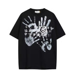 Maison margiela mm palm digital letter printingpure cotton short-sleeved t-shirt