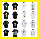 Cross-border foreign trade wholesale pa severed bear short-sleeved ins palm tree large logo back letter bat