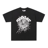 Spder hip hop singer youngthug foam letter couple short-sleeved t-shirt full of diamonds shorts