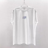 Minimalist digital print crew neck t-shirt - 100% cotton, lightweight short sleeve tee