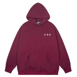 Erd melancholy rich second generation loose washed distressed pig head human face color matching hole hooded sweatshirt zipper
