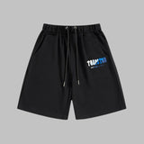 Cross-border trade trapstar rainbow letter gradient towel embroidery short sleeve t-shirt & fog high street shorts set