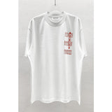 Digital direct printing process red logo large size short-sleeved t-shirt