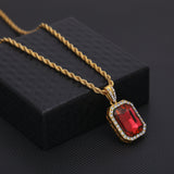 Jewelry Hip Hop Diamond Set Jewel Pendant Necklace Spectrum St. Valentine's