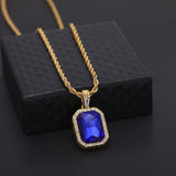 Jewelry Hip Hop Diamond Set Jewel Pendant Necklace Spectrum St. Valentine's