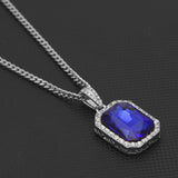 Jewelry Hip Hop Diamond Set Jewel Pendant Necklace Spectrum St. Valentine's