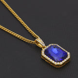 Jewelry Hip Hop Diamond Set Jewel Pendant Necklace Spectrum St. Valentine's