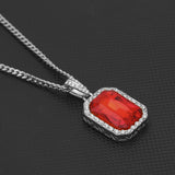 Jewelry Hip Hop Diamond Set Jewel Pendant Necklace Spectrum St. Valentine's