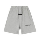 Flocked letter essentials short-sleeved t-shirt hip-hop half-sleeved high street fog american shorts