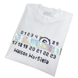 Maison margiela thick board digital laser sticker printing craft round neck short sleeve t-shirt