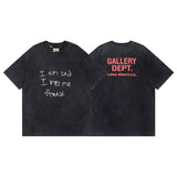 Wholesale gallery dept washed distressed short-sleeved american trendy retro skull printing couple wear looset