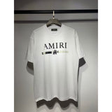 [gram] am peace dove flowing paint graffiti letter starry sky classic logo printing short sleeve couple t-shirt