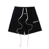 Hip-hop shorts american high street shorts essletterprintingloose terry half length pants casual sweatpants