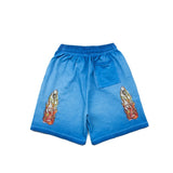 Hip-hop shorts american high street window flame street hip hop retro shorts casualloose sports half length pants