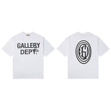 American retro gallery dept. letter print oversized double gauze pure cotton short sleeve t-shirt
