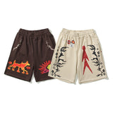 Hip-hop shorts american high street half length pants hip hop street loosecasual sweatpants shorts for men and women