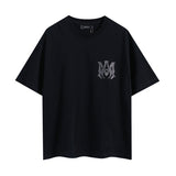 amri washed distressed tiger head number & letter logo short sleeve t-shirt