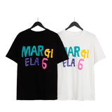 Colorful graffiti foam print cartoon fun 100% cotton short sleeve t-shirt