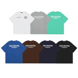 Wholesale export cole buxton minimalist cursive signature print short sleeve t-shirt - high street style