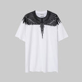 Correct version mb short-sleeved couple outfit colorful wings feather t-shirt marcelo european and american classic