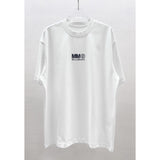 Minimalist foil print, pure cotton drop shoulder couple's t-shirt